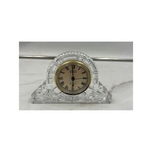 Crystal Legends by Godinger 24% Lead Crystal Quartz Desk Clock Roman Numerals